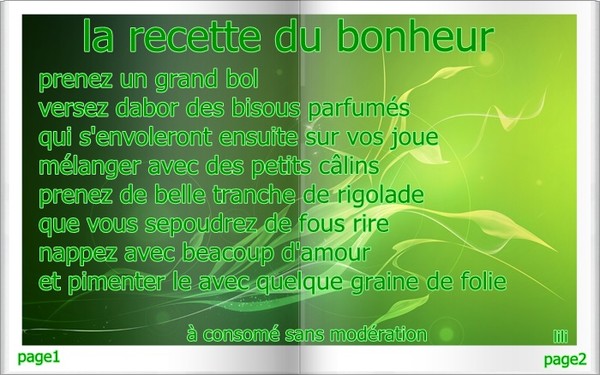 la recette du bonheur